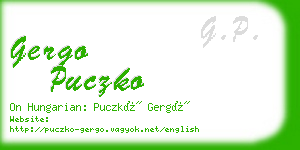 gergo puczko business card